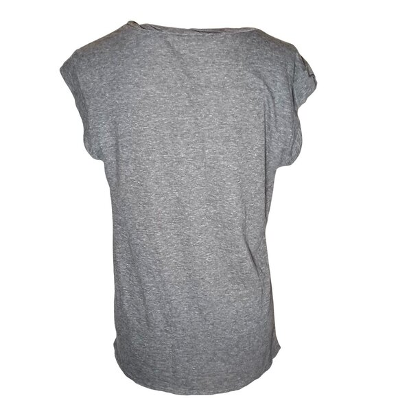 Pam‎ & Gela Oversized Gray America Rainbow Muscle Tee Made in USA Women's Size S - Picture 5 of 12
